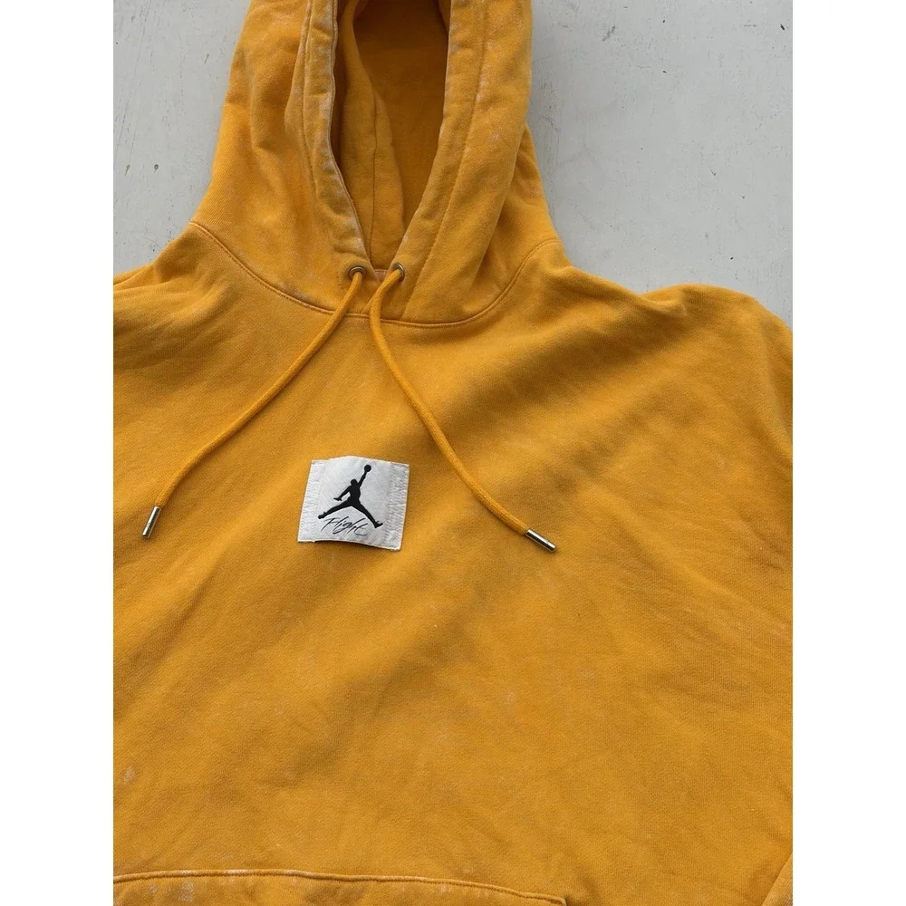 Men's Air Jordan Hoodie Yellow Jumpman 2XL Icon Bulls NBA Dunk Chicago Flight